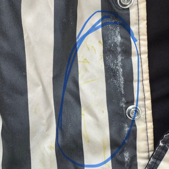Vintage USA Cliff Keen Striped Referee Jacket Medium Reversible (READ) - Picture 4 of 12